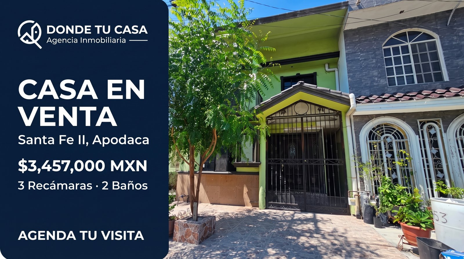 Casa en Venta en Santa Fe II, Apodaca | 3 Recámaras, 2 Baños