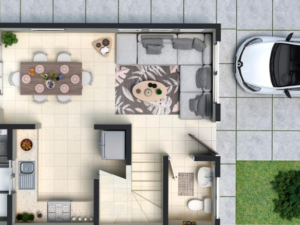 Casa Nueva en Venta en Los Héroes Lincoln, García | Modelo Cerezo