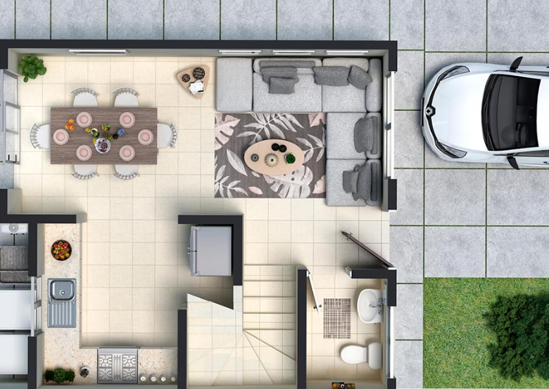 Casa Nueva en Venta en Los Héroes Lincoln, García | Modelo Cerezo